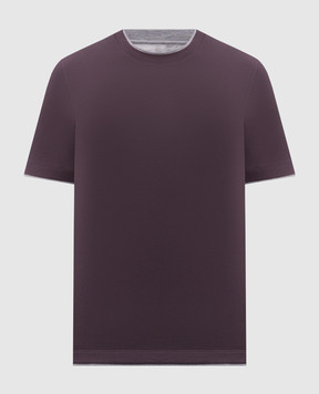 Brunello Cucinelli Purple straight-cut T-shirt M0B137427