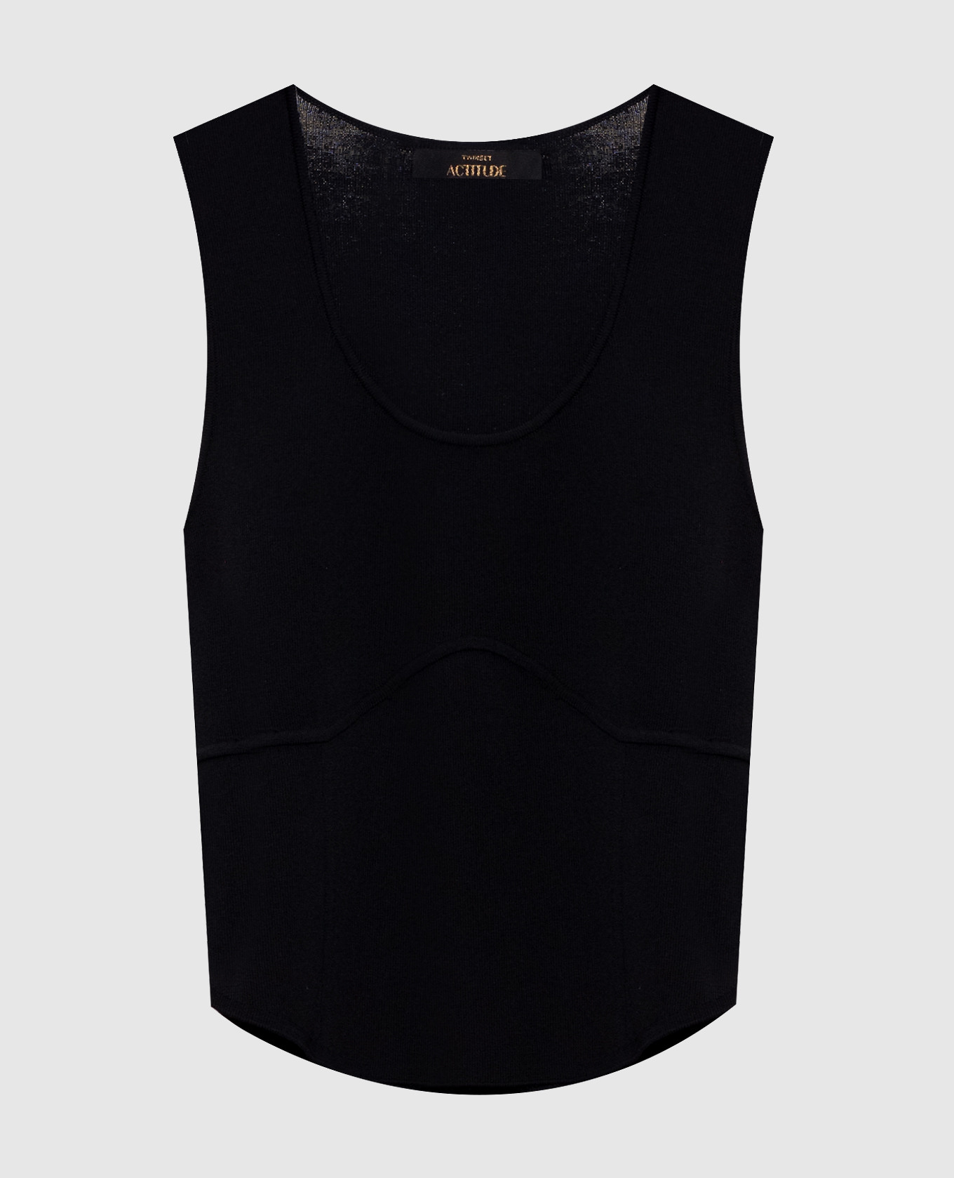Black top with logo Twinset