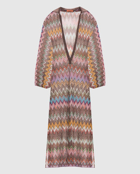 Missoni Dress in a pattern with slits MS26SQ1ZBR014K