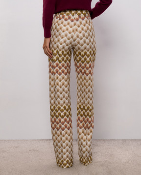 Missoni Beige patterned pants with lurex DS26WI01BR015L