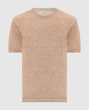 Cashmere&Whiskey Beige linen and silk T-shirt M54268085