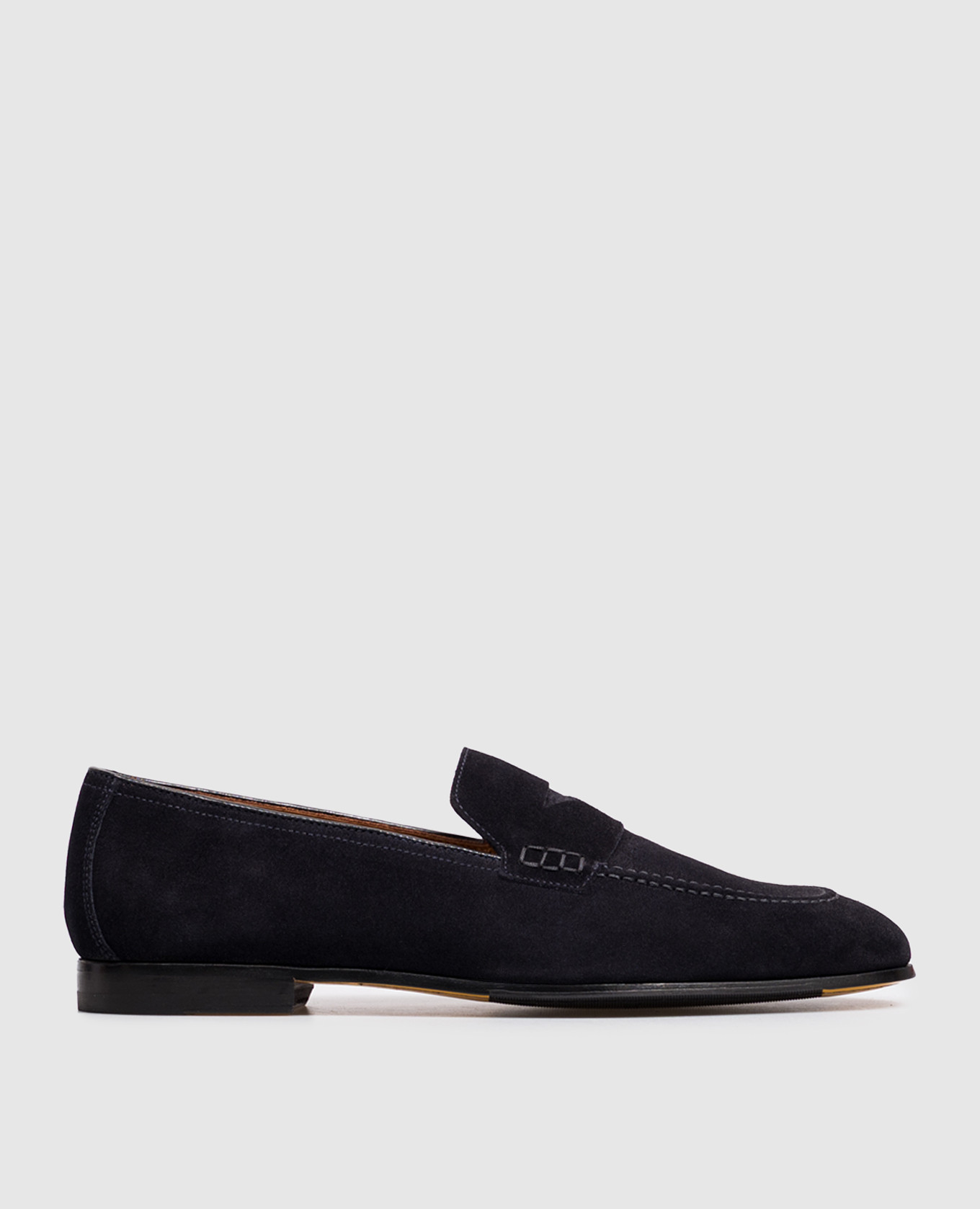 Navy blue suede loafers Doucal's