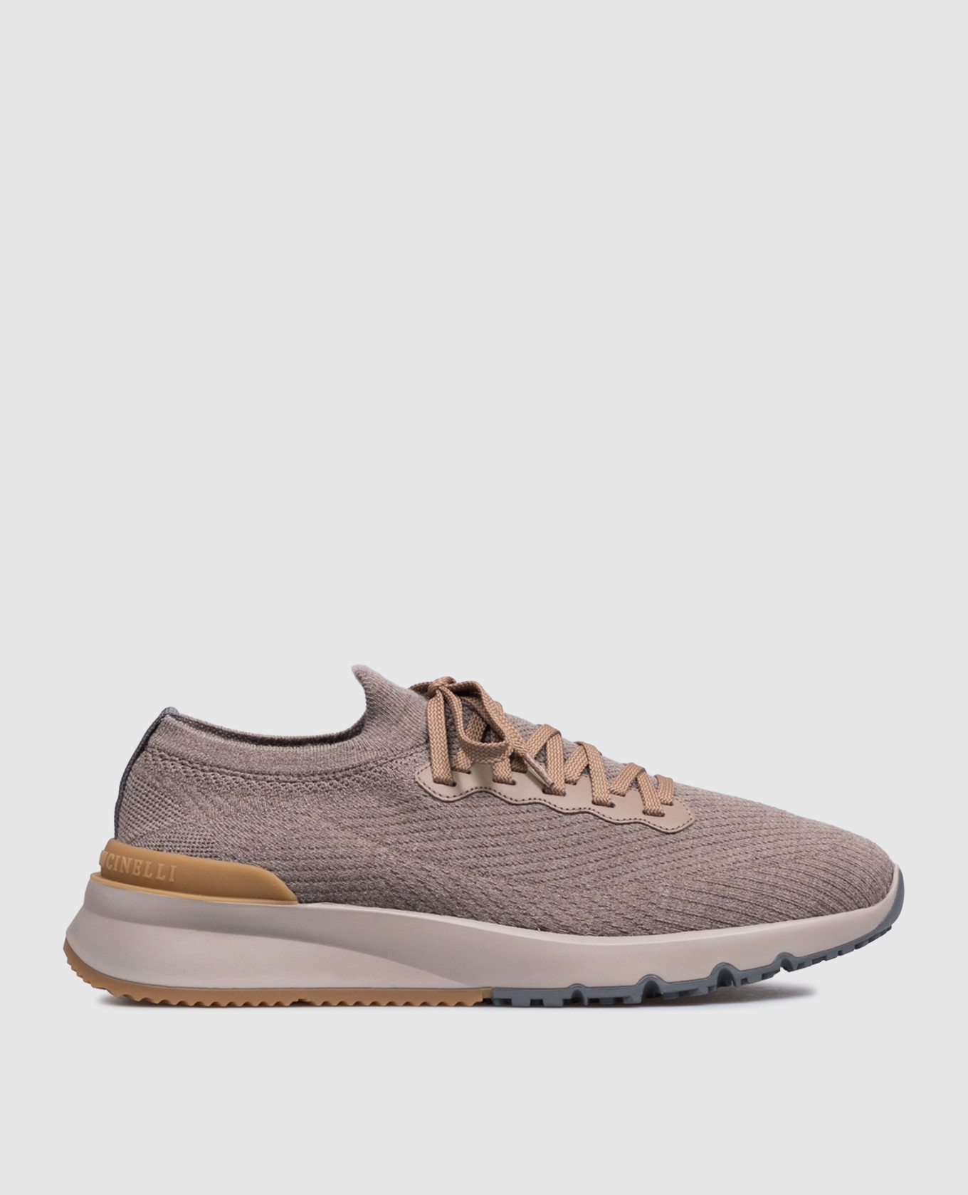 Brown insulated wool sneakers