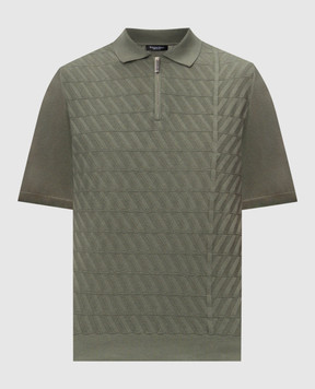 Stefano Ricci Green polo with pattern K616458P31F26220