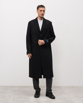 Sporty & Rich Black coat with wool OW04962326BA01