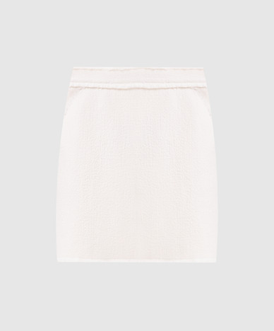 ABILE ivory wool skirt