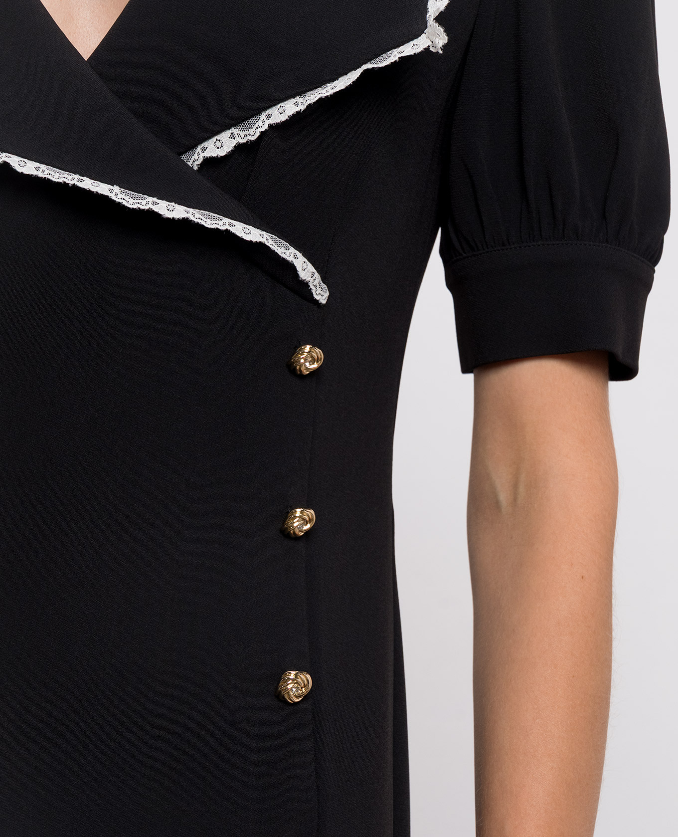 Black midi dress with lace Alessandra Rich 4
