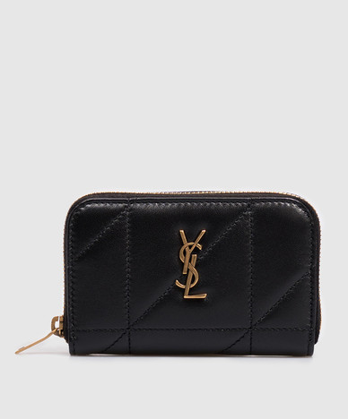 Black leather wallet JAMIE
