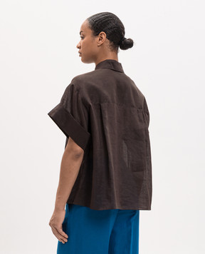 JOSEPH Justi brown shirt with frame JF010160