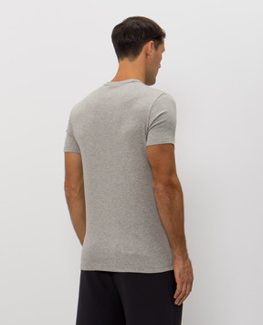 Tom Ford Grey T-shirt with logo patch T4M081040