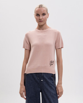Max & Co Beige top with embroidered inscription MCOONDATA