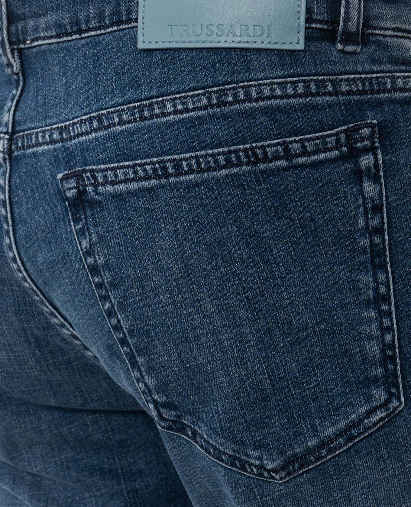 Blue jeans with a worn effect Trussardi 5
