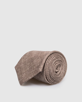 Pini Parma Brown silk tie 60594203
