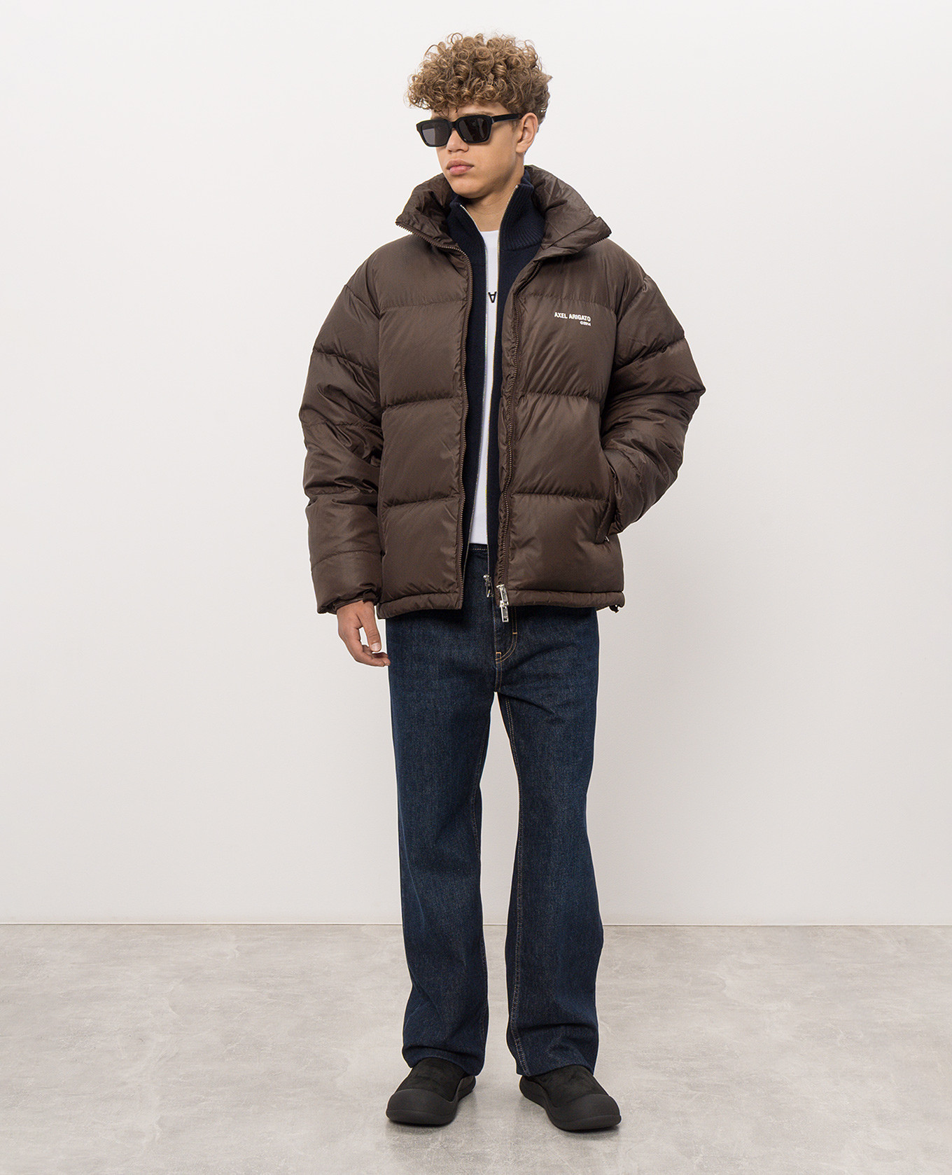 Brown Observer down jacket Axel Arigato 2