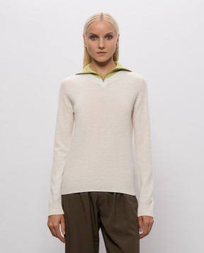 Maison Margiela MM6 Ivory wool sweater S62HA0109M13343