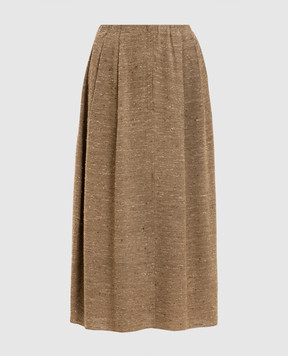 BOBOUTIC Brown skirt with silk 5043