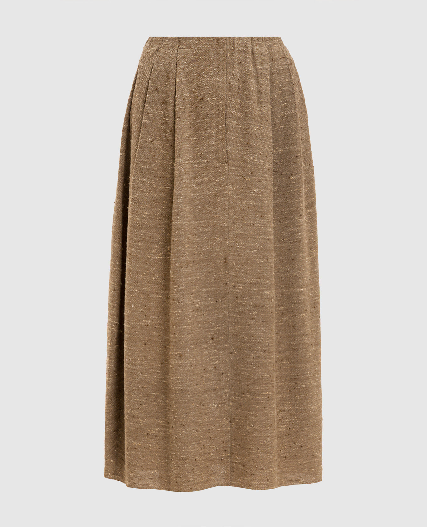 Brown skirt with silk