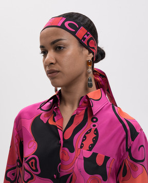 PUCCI Pink silk twill ribbon 6HGB206HC03