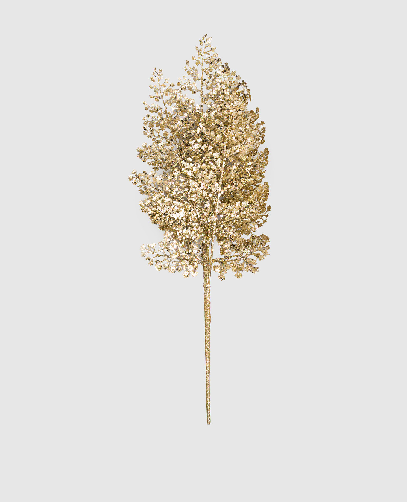 

Decorative Christmas branch with glitter EDG, Golden