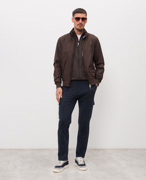 Doriani Cashmere Brown cardigan made of wool, silk and cashmere 18416B79