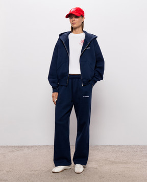 Sporty & Rich Blue insulated sports jacket with logo embroidery ST10284300BL106w