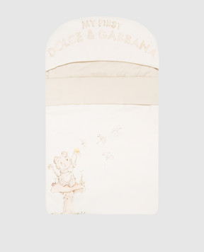 Dolce&Gabbana Children's beige envelope with branded print LNJAH4G7P8L