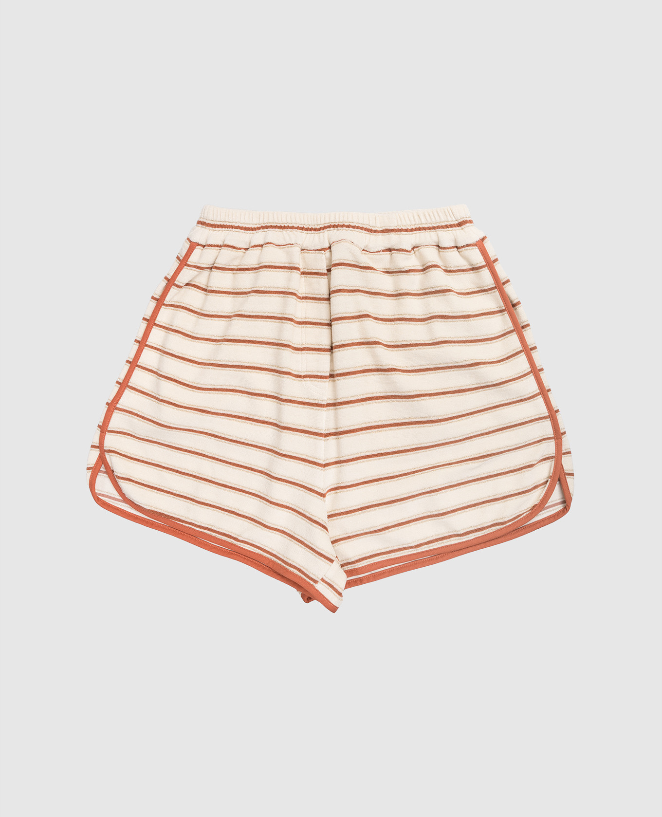

Children's beige shorts in a stripe with silk Brunello Cucinelli