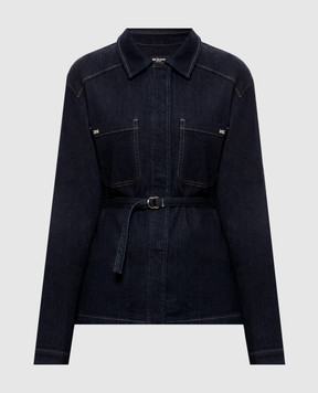 Kiton Blue jacket with belt DJ61402K0500L
