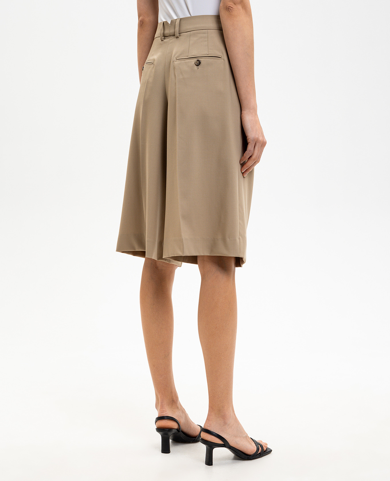 Beige wool Bermuda shorts Ami Paris 4