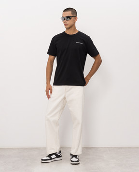 Off-White Black T-shirt with Logo print 44MAA16MF26J00L