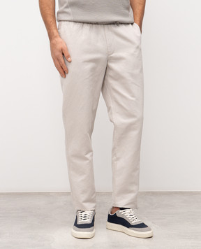 Sease White linen pants PT036TN514