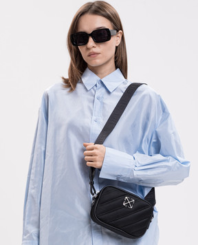 Off-White Black cross-body bag with textured emblem OWWNQ07F26FB01