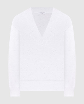 Brunello Cucinelli White linen pullover MDT746412