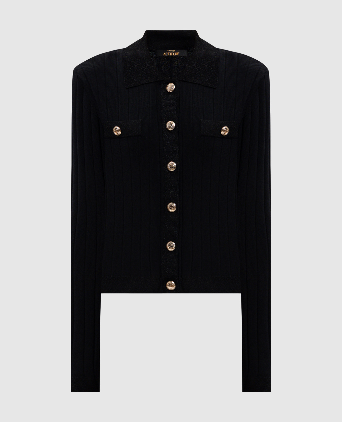 Cardigan nero a coste