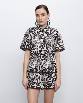Twinset Beige shirt with contrasting print 261LM2QBB