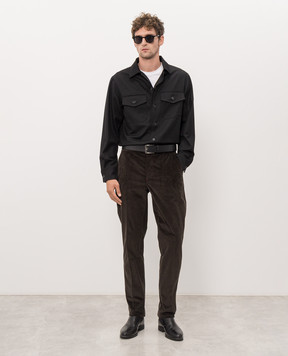 Castangia dal 1850 Black wool shirt SESHIRT1I26
