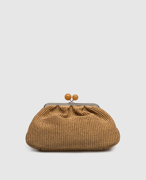 Max Mara Weekend Brown Pasticcino raffia bag WKAFORTUNA