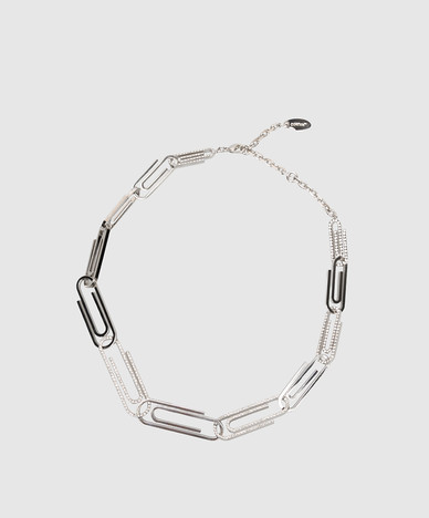 Silver Paperclip Necklace