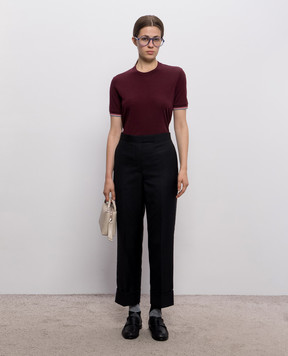 Thom Browne Burgundy wool T-shirt FJS232AJ0301