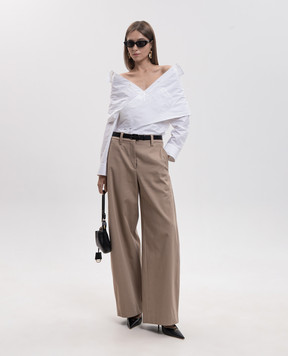 Balenciaga Ivory off-shoulder shirt 872123TRM28