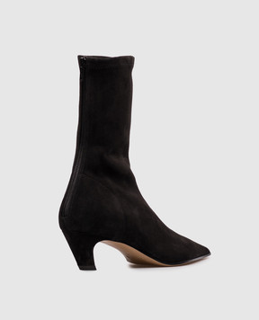 Khaite Arizona black suede ankle boots F11221047