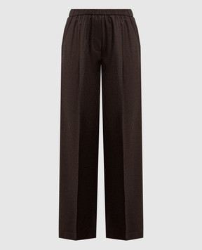 Peserico Brown wool and cashmere pants A0480903358