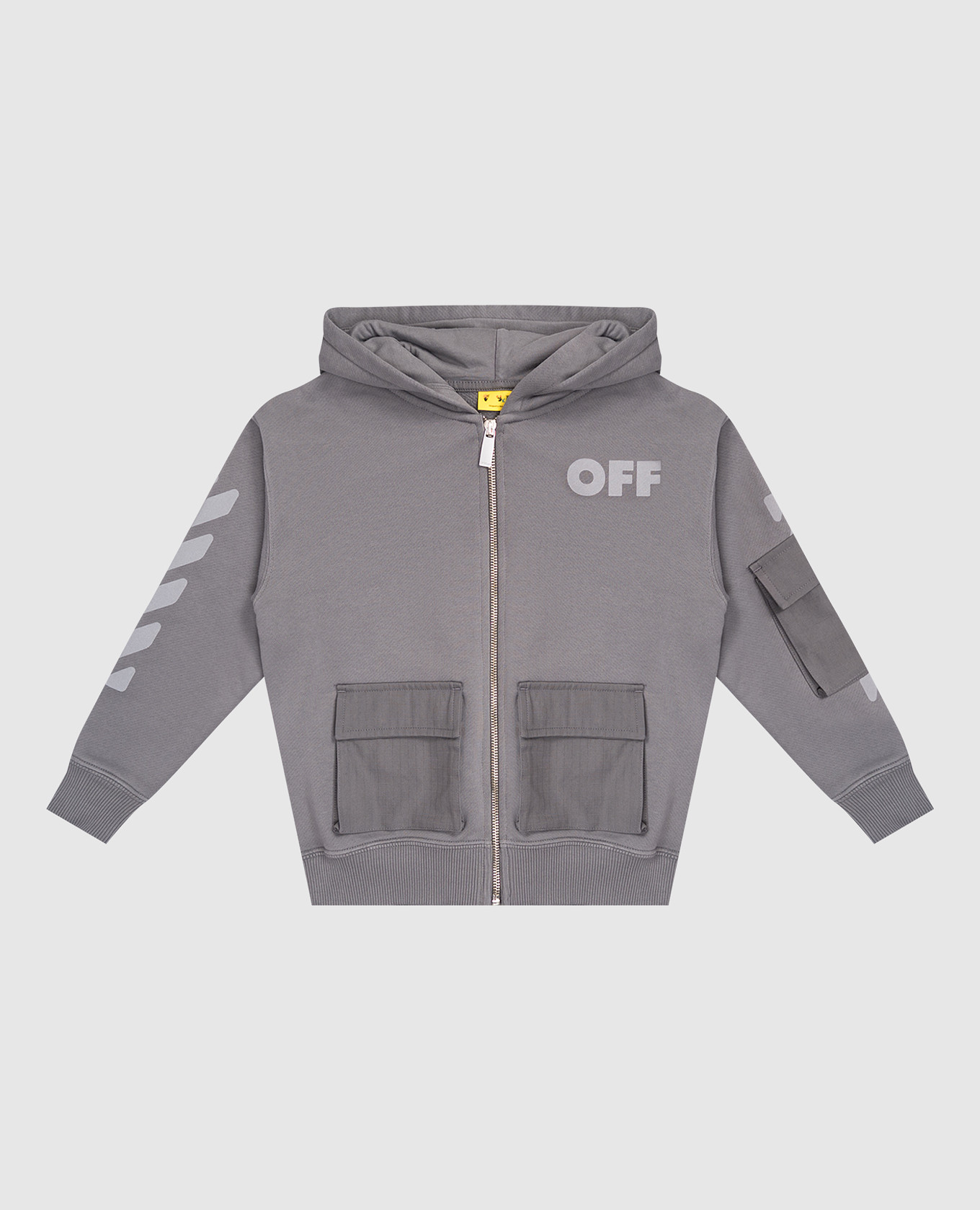 

Children's gray sports jacket with logo print Off-White, Grey