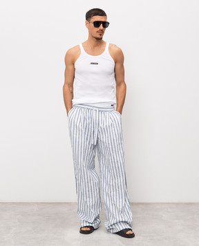 Dolce&Gabbana White striped pajama pants GP1N9TFRMD9