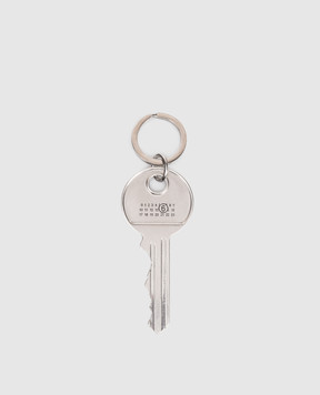 Maison Margiela MM6 Silver key ring with emblem SM6UA0019P7105