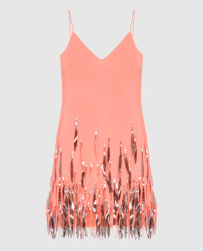 David Koma Orange dress with sequins SS26DK52D