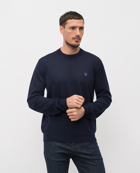 Versace Blue jumper made of wool, silk and cashmere 10218661A16169