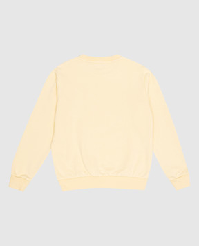 Versace Children's yellow sweatshirt with logo print 10183341A16973